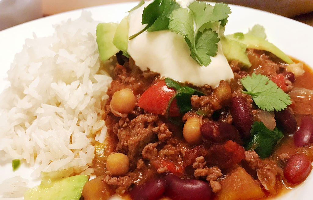 Chilli con carne - with apples and chocolate